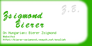 zsigmond bierer business card